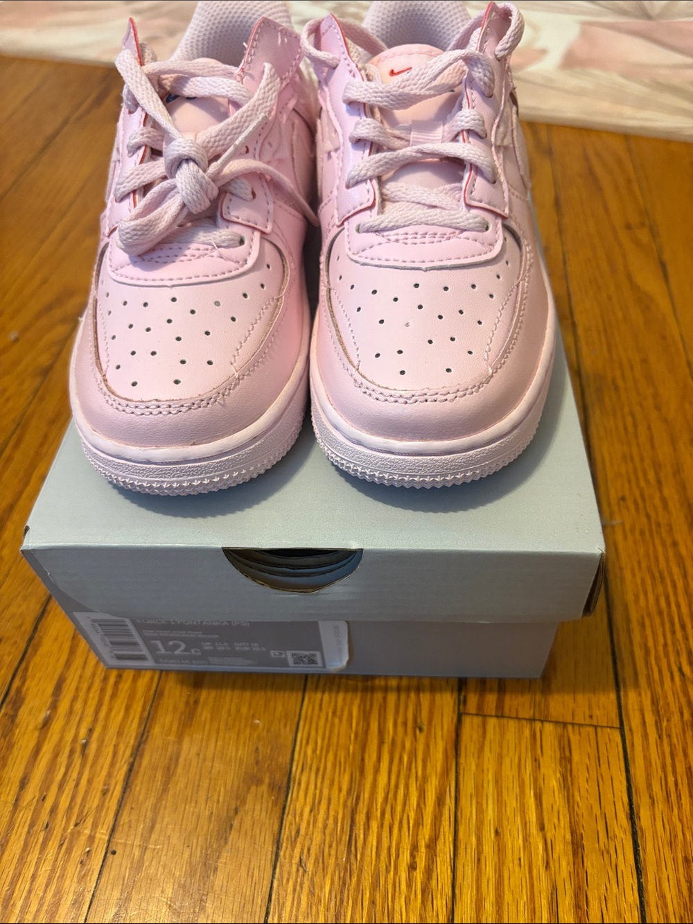 Kids Lightweight Pink Lace-Up Sneakers